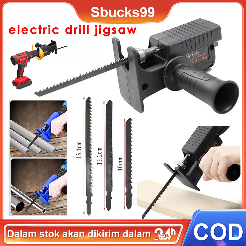 Adaptor reciprocating Jig saw Gergaji / konektor electric drill Bor jigsaw / saw bor jig saw recipro / saw drill Tolls