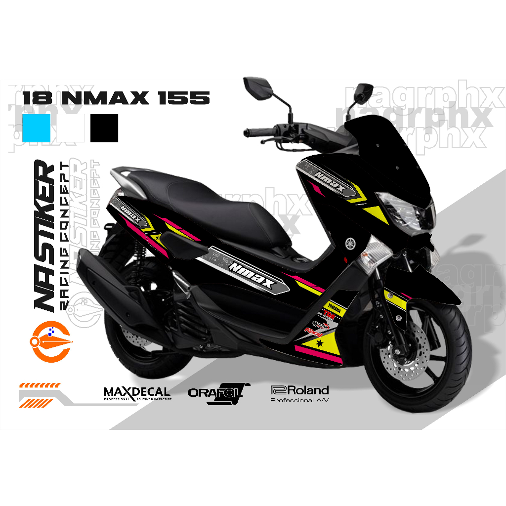 STIKER DECAL NMAX FULL BODY RACING - DECAL NMAX RACING - NMAX 2017 2018 2019