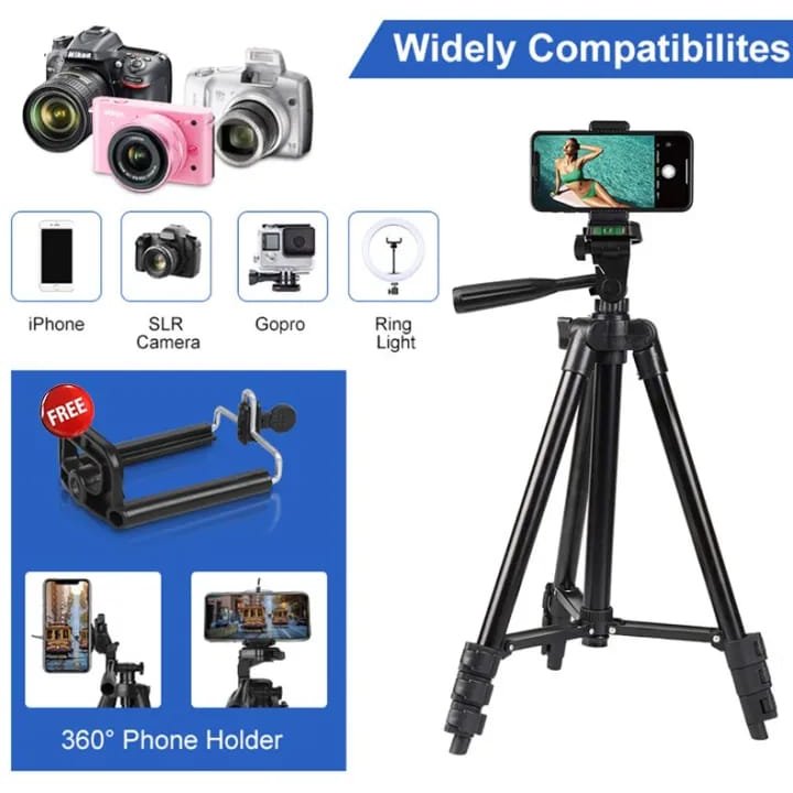 TRIPOD Hp Handphone Camera Panjang 1 Meter 3120 Weifeng Tripod Hitam Universal