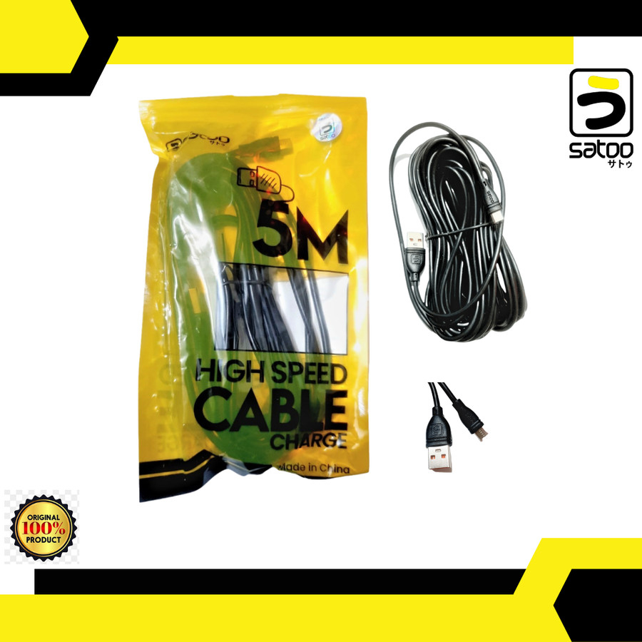 Satoo High Speed Cable 5 Meter - Kabel Data Untuk Cctv Dll - Original