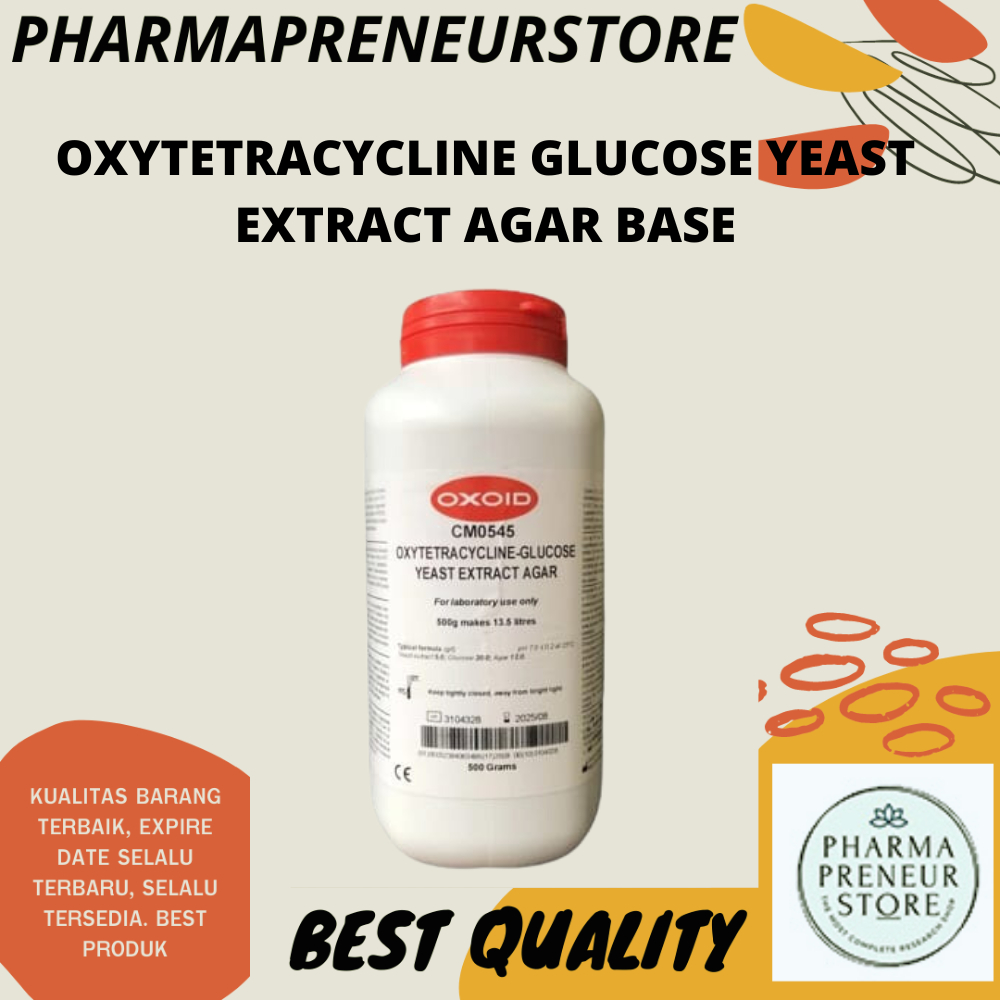 OXYTETRACYCLINE GLUCOSE YEAST EXTRACT AGAR BASE 500 GRAM OXOID BEST QUALITY