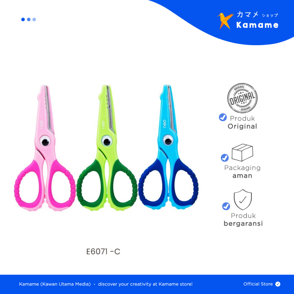 

Deli School Scissors - 6071 Gunting Anak - Kamame