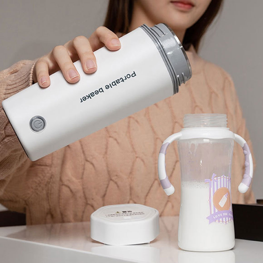 Pemanas Air Listrik Gelas Pemanas Electric Thermos Kettle Portable 350 mL Rumah Travel Water Heater Smart Elektrik Botol Mobil