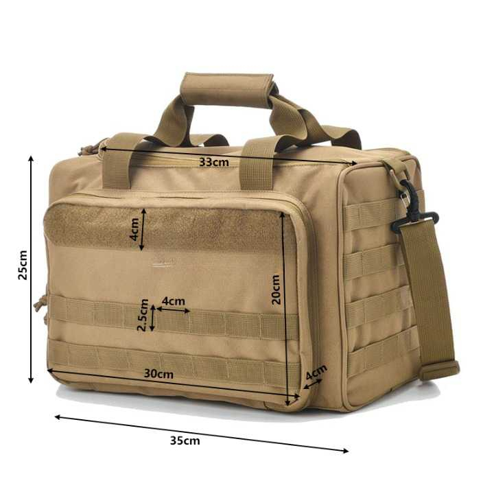 Tas Selempang Taktis Militer Outdoor Tactical Gun Range Bag Tempat Penyimpanan Barang Fleksibel Material Kuat