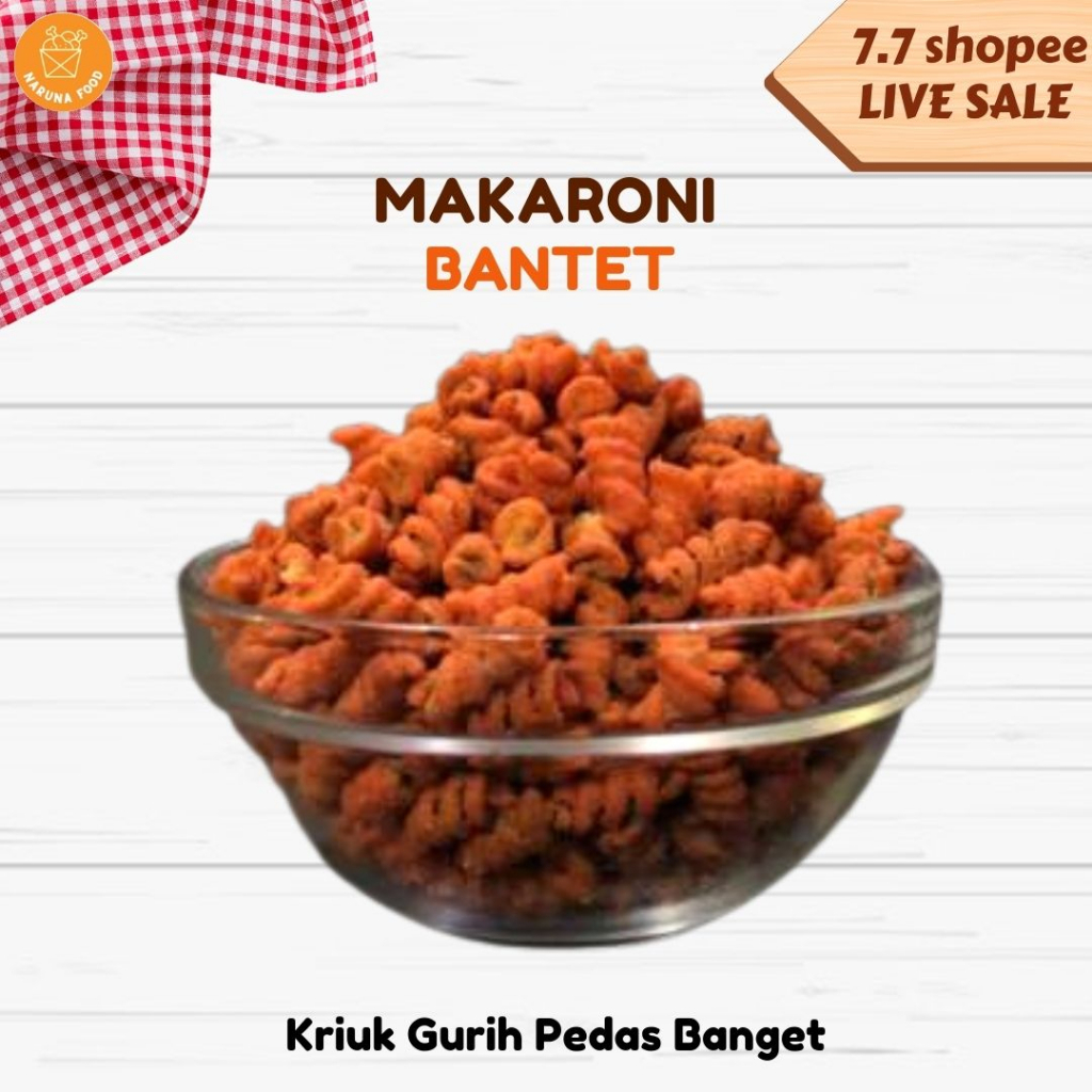 PROMO 10.10 MAKARONI Bantet Kerupuk Seblak Bantet Pedas 70gr Makroni Bantet krupuk Bantat SEBLAK KERUPUK udang BANTET PEDES gila murah Tasikmalaya Halal Diskon