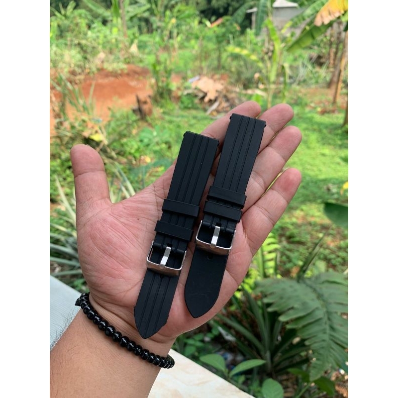 Strap tali jam tangan karet rubber lembut size 22mm new model