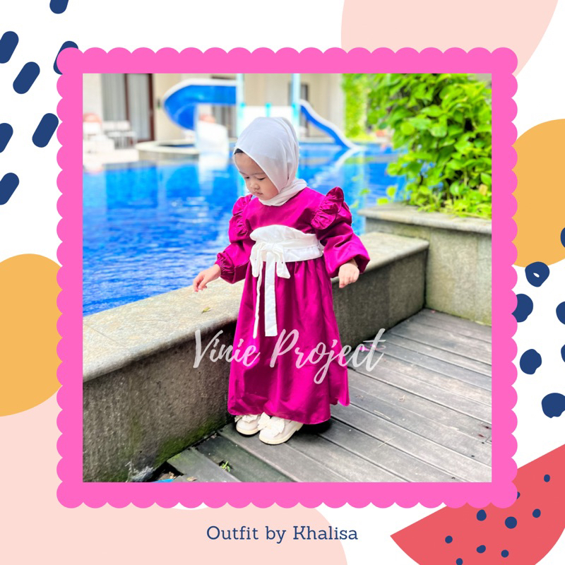 Ameena Dress Couple set Obi Belt-DIJUAL TERPISAH-Gamis Ameena set Obi belt