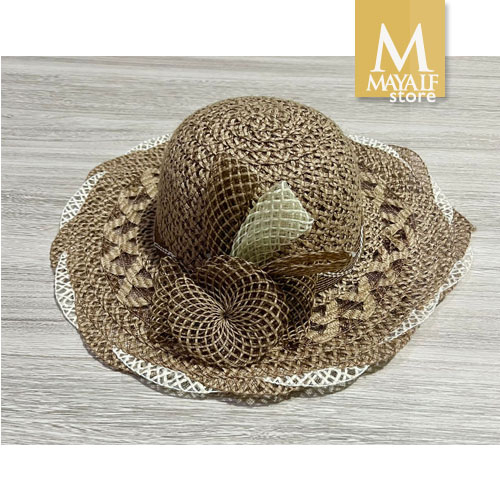 Topi Pantai Mano Goni /Topi Manohara/ Topi pantai lebar pelindung panas UV /Topi wanita dewasa