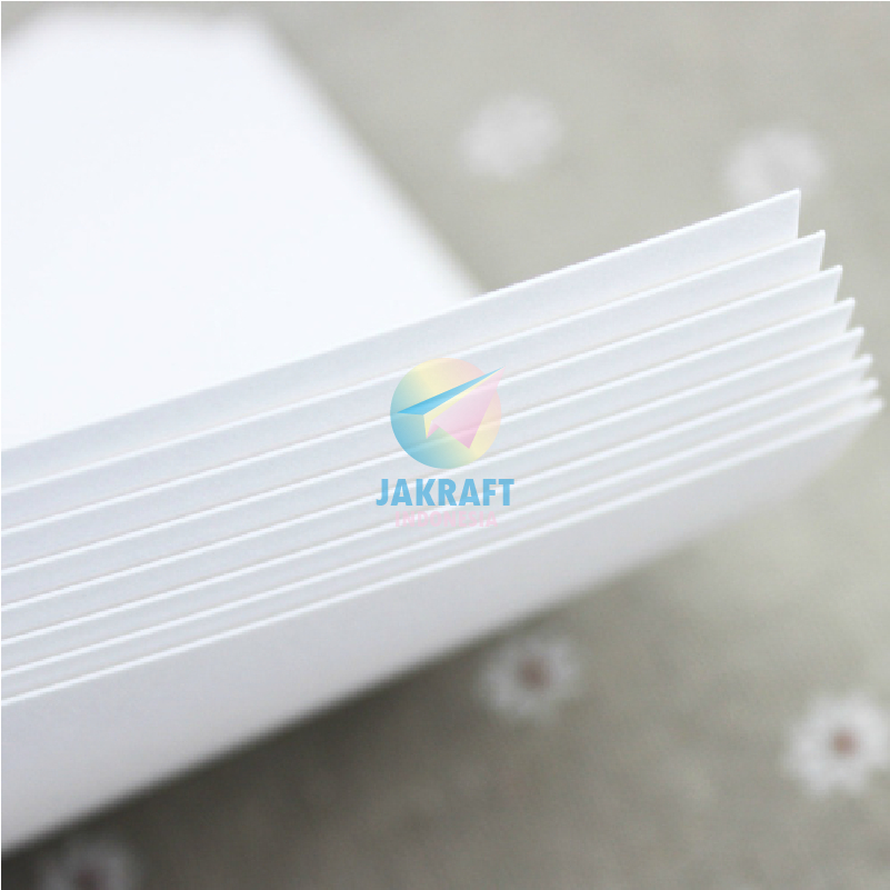 

(50 Lembar) Kertas Art Paper Carton Karton F4 Folio 260 Gsm Gram IDEO Putih White 2 Sisi Glossy