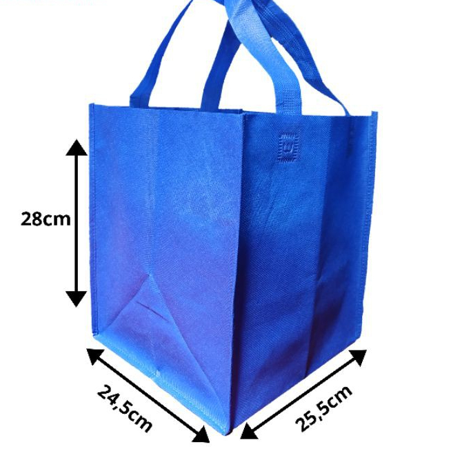 

Tas Kain Spunbond Jahit / Tas nasi kotak Uk.25,5x28