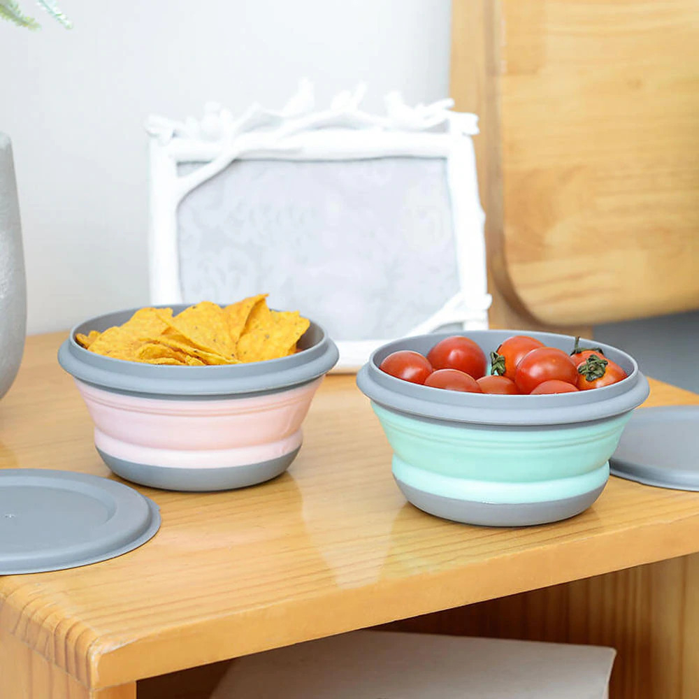 Tempat Kotak makan Sederhana Foldable Healthy Bento Lunch Box 3 PCS Serbaguna