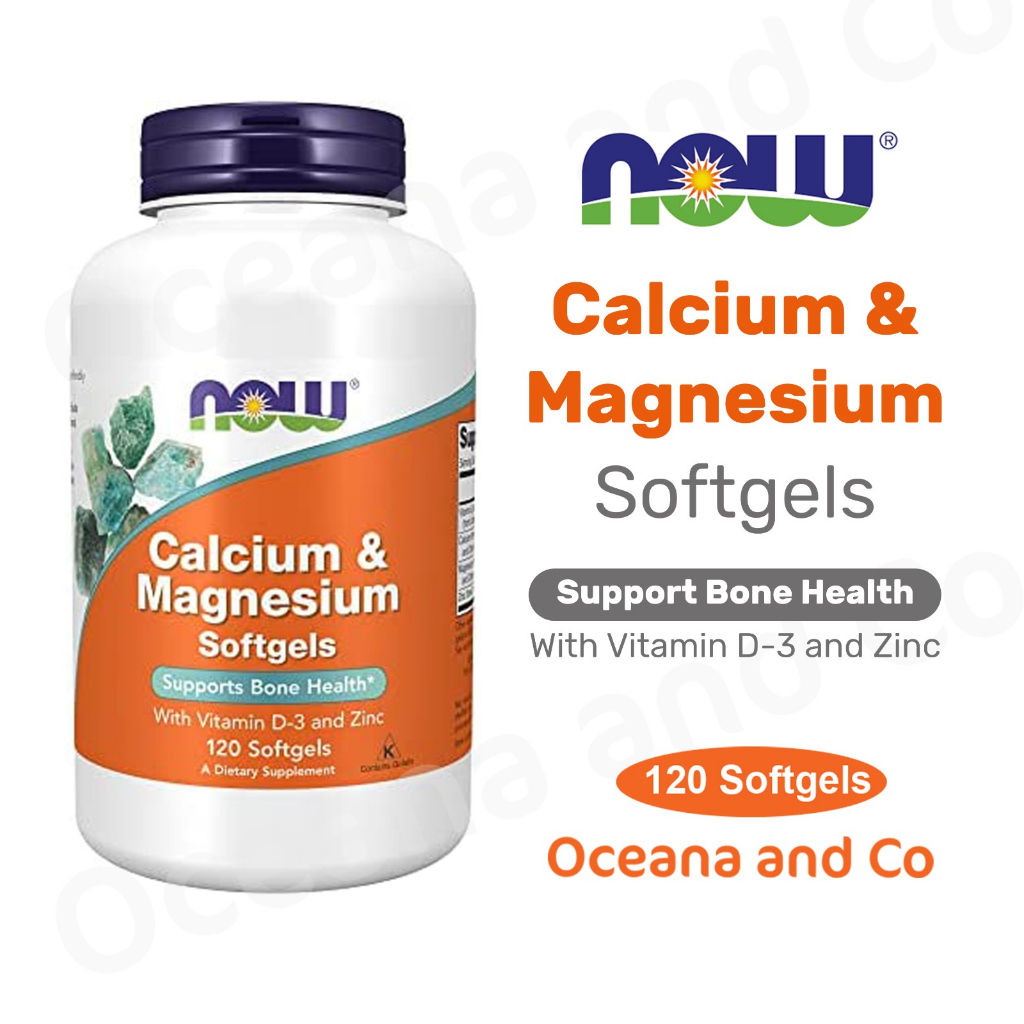 NOW Calcium &amp; Magnesium - 120 Softgels