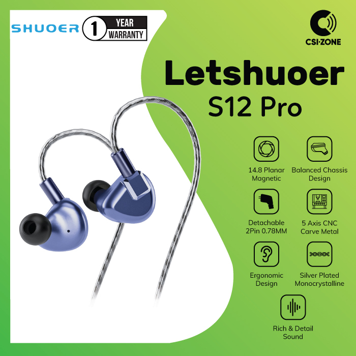 Letshuoer / Shuoer S12 Pro Hi-Fi Planar Magnetic Driver In Ear Earphone