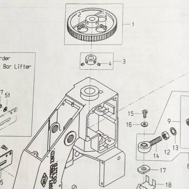 241092 Gear Timing Belt Mesin Jahit Karung NP7A/NP-7A