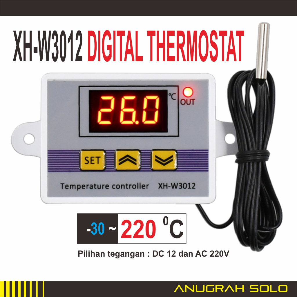 DIGITAL THERMOSTAT XH-W3012 TEMPERATURE CONTROL THERMOCONTROL