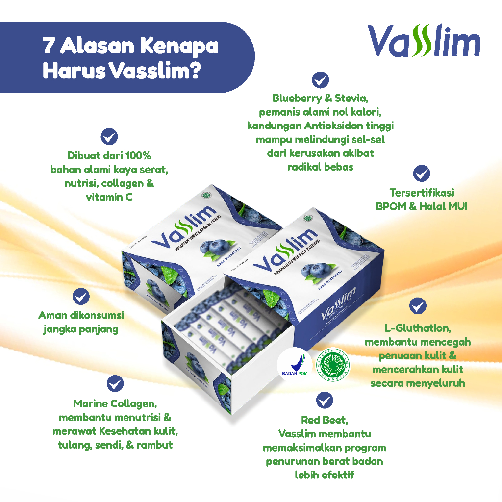 Vasslim Minuman Pelangsing Alami BPOM Tanpa Ketergantungan