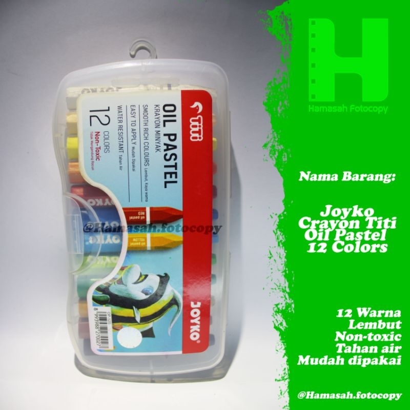 

Joyko Crayon TiTi 12 Warna Oil Pastels / Krayon Mewarnai