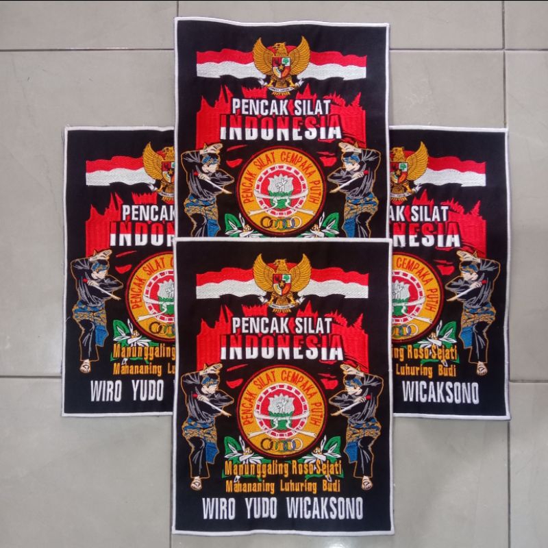 EMBLEM LOGO BET BORDIR PSCP CEMPAKA PUTIH BET PUNGGUNG BORDIR PSCP