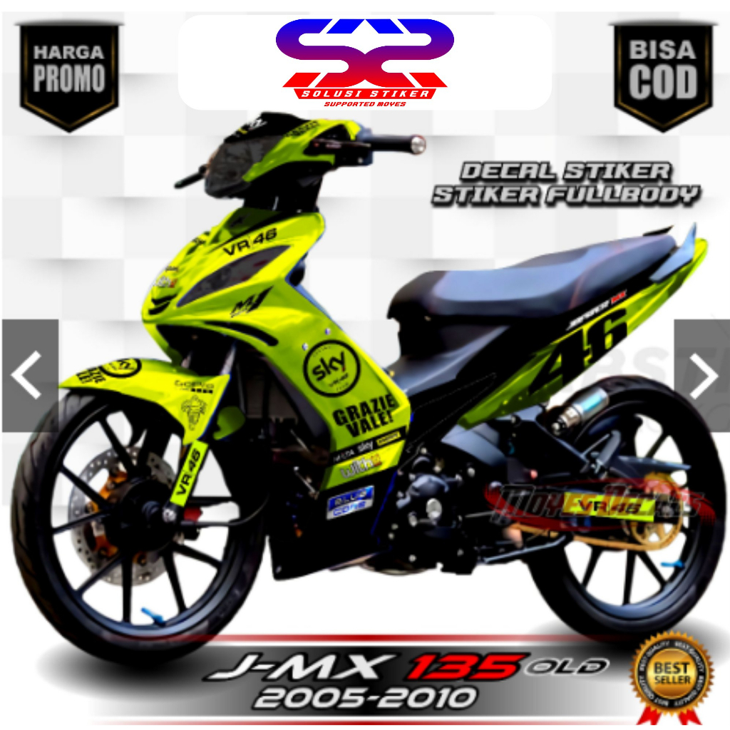 COD Stiker Dekal Jupiter Mx 135 Old Motif Racing Stabilo FullBody Decal Mx 135 Old FullBody