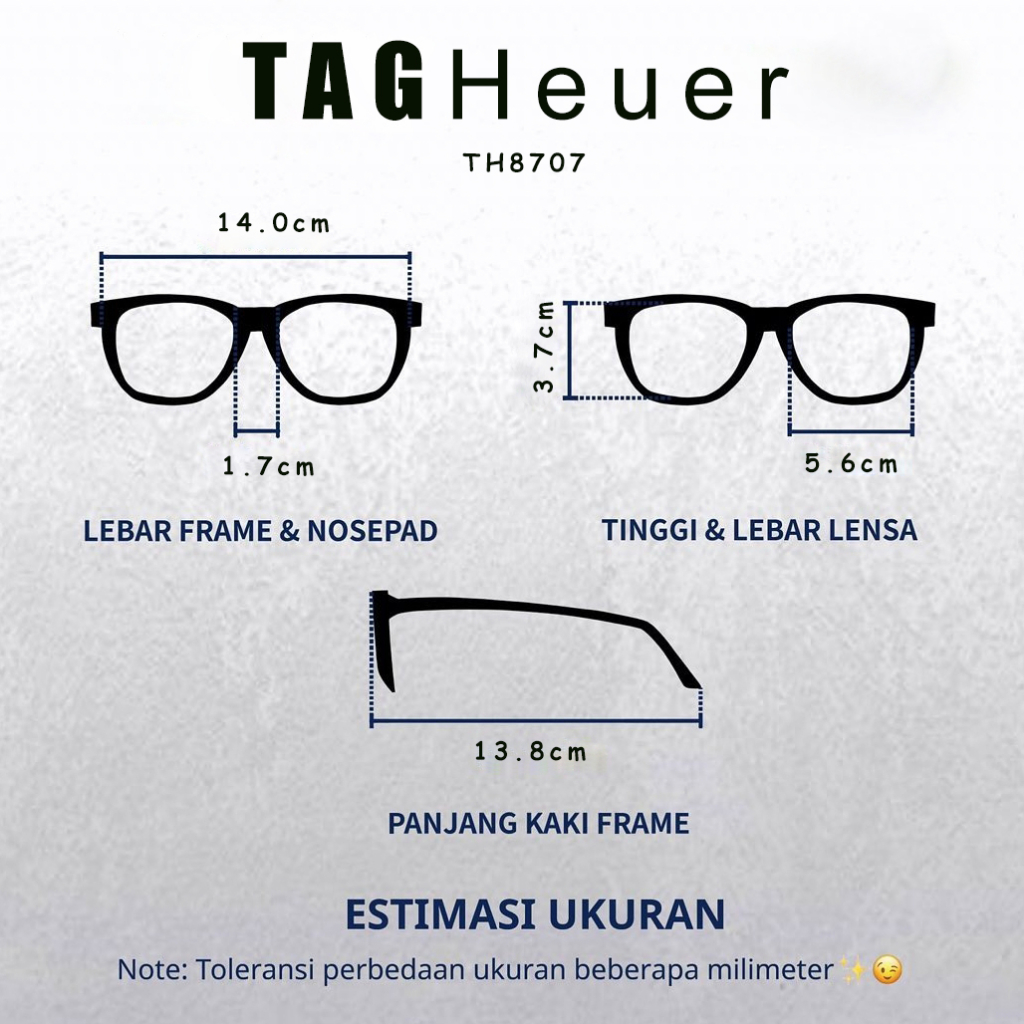 Kacamata Baca Progresif Photochromic Blueray Bluechromic Antiradiasi Plus Minus Cylinder Frame TH8707 Impor