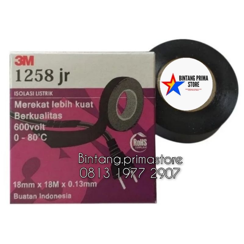 

Isolasi Listrik / Splicing Tape Tipe 1258JR / 1258 JR merk 3M