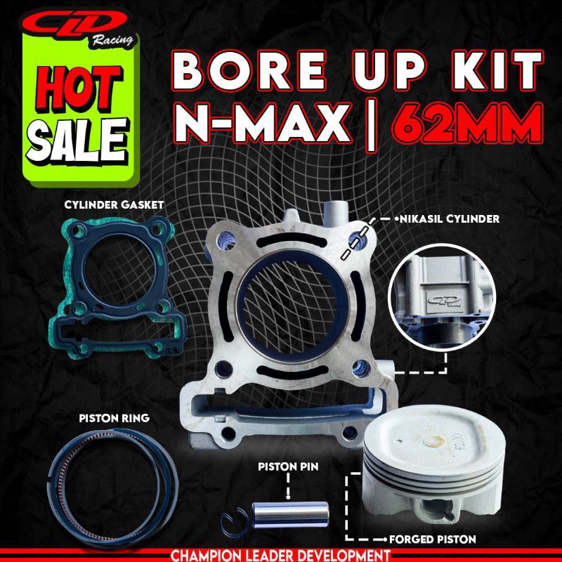 BLOK CYLINDER BORE UP N-MAX/AEROX 62mm