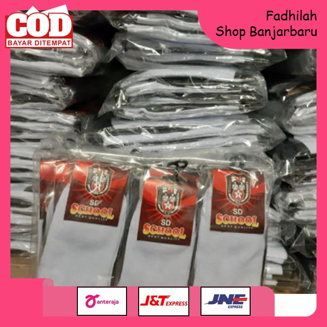 KAOS KAKI SEKOLAH KELAS SD SMP SMA LAKI-LAKI PEREMPUAN MURAH MODEL CEWEK COWOK MENARIK WARNA HITAM PUTIH HARGA TERJANGKAU | FADHILAH SHOP BJB