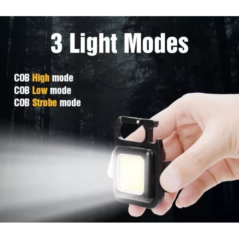 LAMPU LED EMERGENCY KEYCHAIN MULTIFUNGSI /BESI LAMPU CAMPING CAS USB