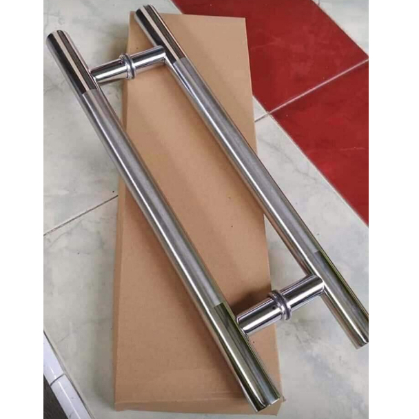 handle pintu baut tembus panjang 45cm 60cm gagang pintu kayu kaca pegangan pintu minimalis tarikan pintu hotel / apartemen