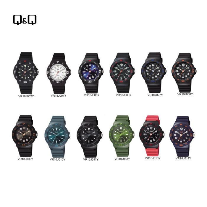 JAM TANGAN PRIA SPORT Q&Q QQ QnQ VR18 VR18J SERIES ORIGINAL
