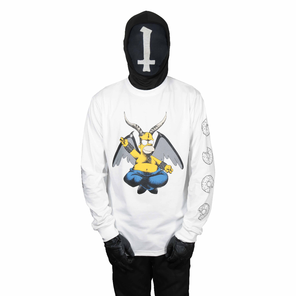 Heretic - Long sleeve Tees - Baphomer White