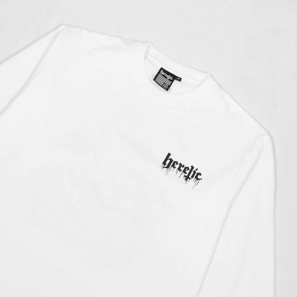 Heretic - Long sleeve Tees - Burning Coffin White