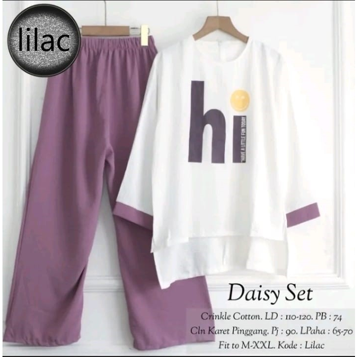 DAISY SET II ONE SET DAISY CRINKEL AIR FLOW PREMIUM II SETELAN MUSLIMAH MODERN KEKINIAN ARRAZAQU COLLECTION