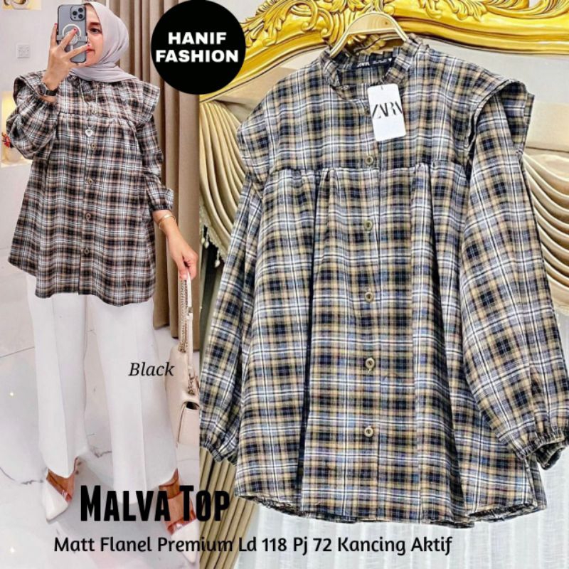 MALVA TOP BLOUSE WANITA