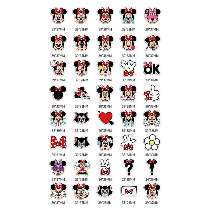 A15 STICKER 10PCS (MINNIE MOUSE) anti air notebook scrapbook label tempel motif kartun superhero super hero unik lucu atk alat tulis kantor murah viral termurah kartun komputer leptop handphone hp smartphone koper laptop tembok kulkas disney anime