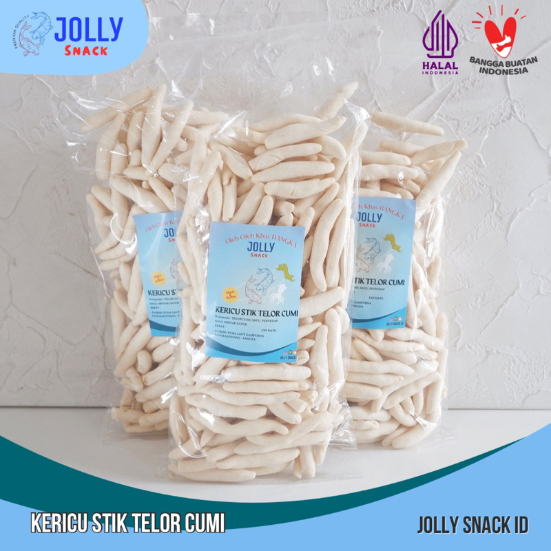 

Jolly Snack Kericu Stik Telor Cumi Asli Khas Bangka 250gr