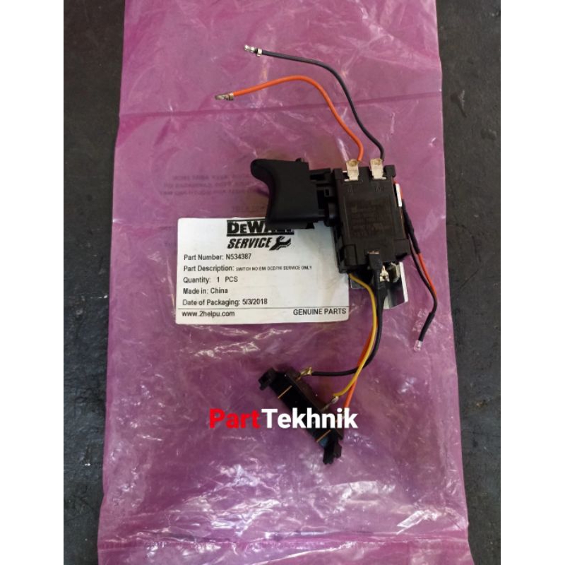 Switch DCD716 Dewalt Original for Cordless Drill. Switch Dewalt DCD716 original