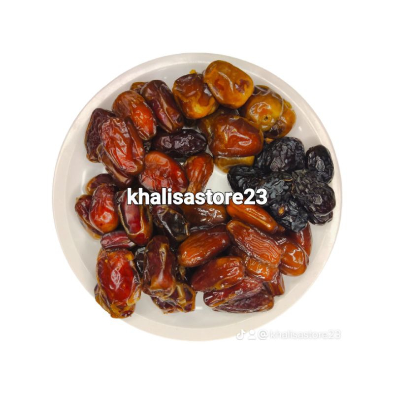 KURMA KHALAS PREMIUM /KURMA KHALAS 500GR [KEMASAN TOPLES BULAT]