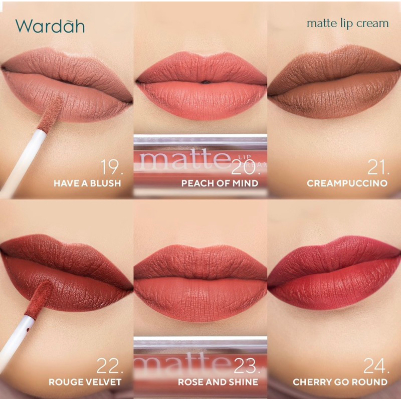 (NEW SHADE/ Warna Baru) Wardah Exclusive Matte Lip Cream with new packaging and new formula / NEW! Wardah Matte Lip Cream - Non Dry Formula, High Pigmented, SPF 20 PA++