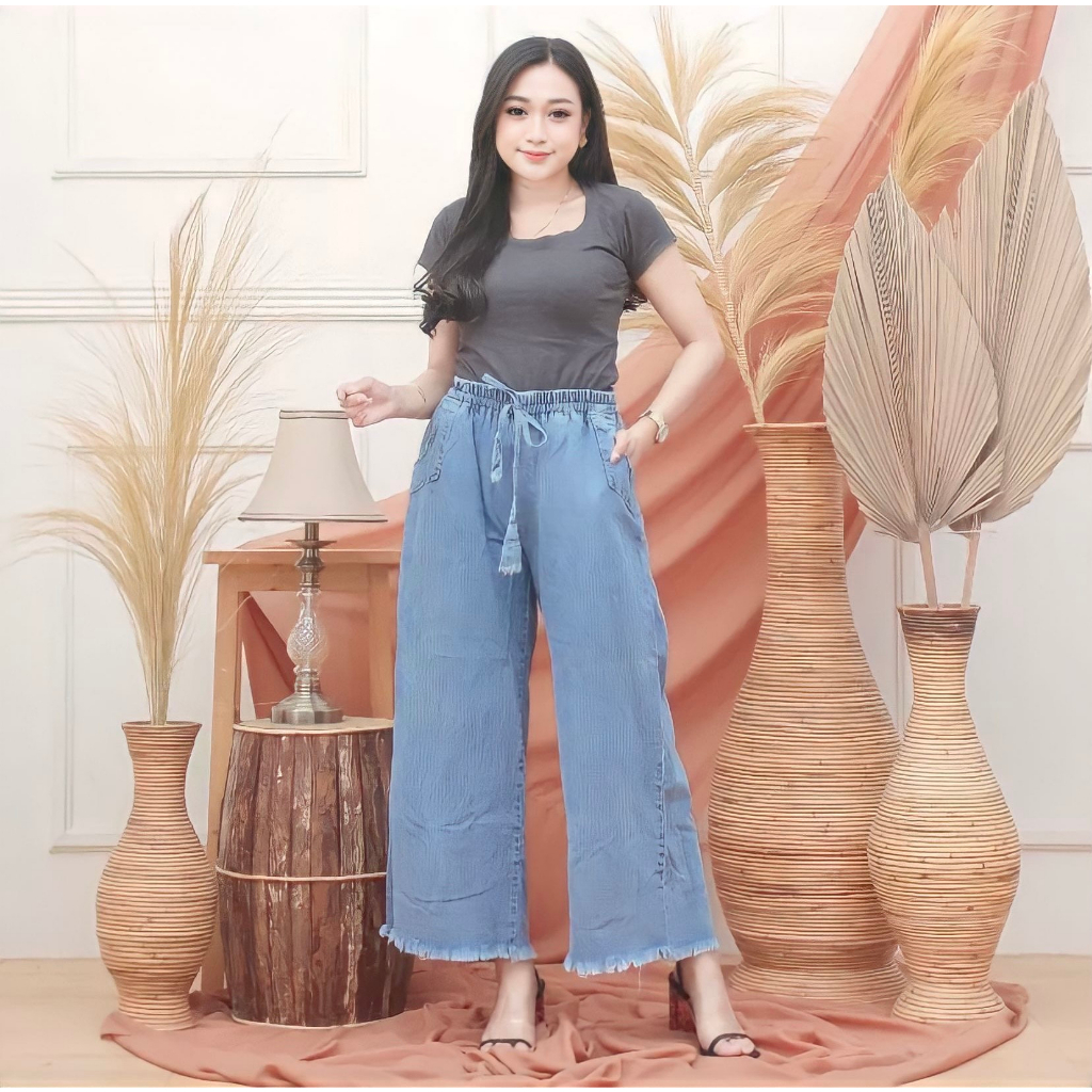 KULOT JEANS RAWIS SERUT / JEANS KULOT KERUT JUMBO