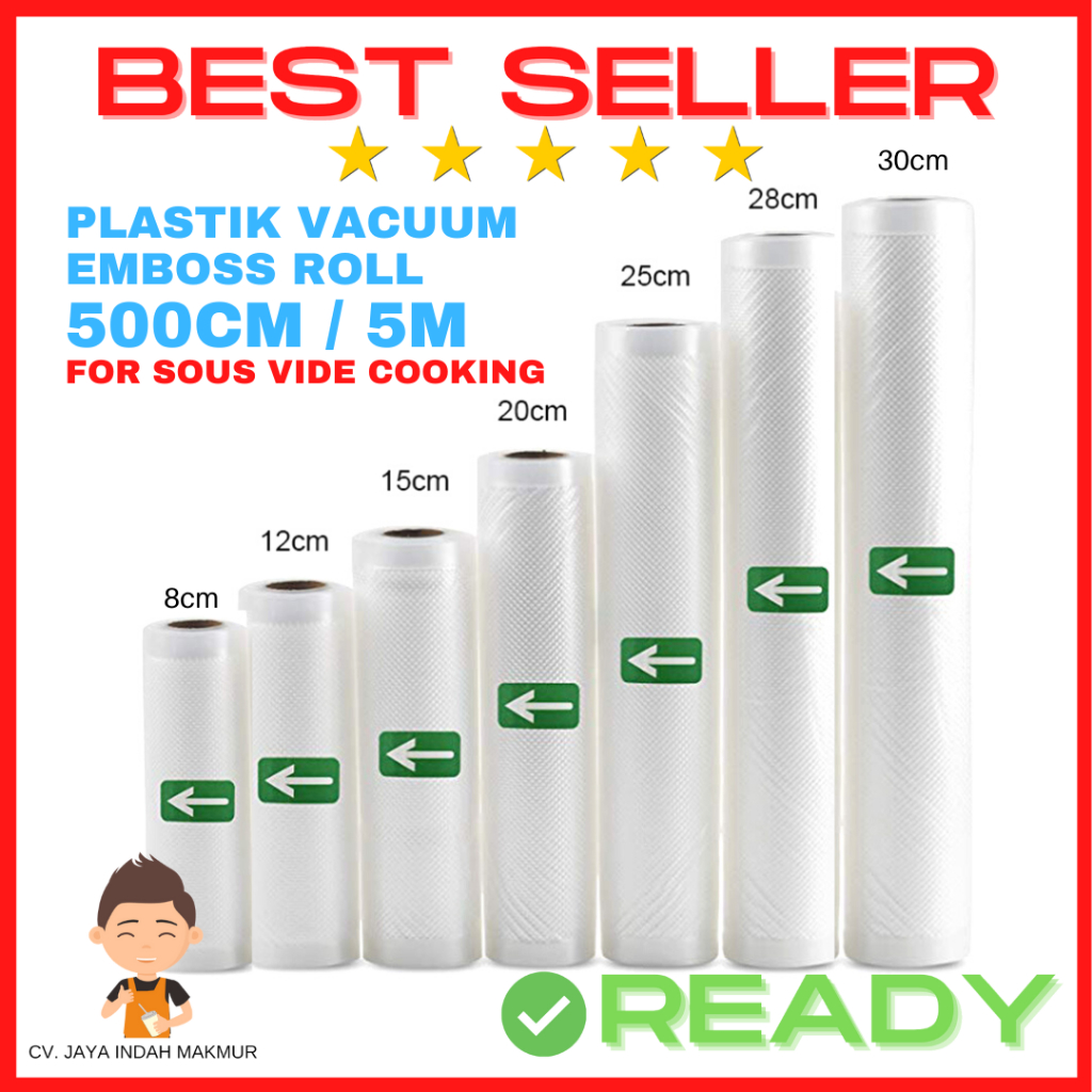 Plastik Vacuum Sealer Emboss Vacuum Roll for Sous Vide Cooking 8x500 12x500 20x500 -25x500 - 28x500 