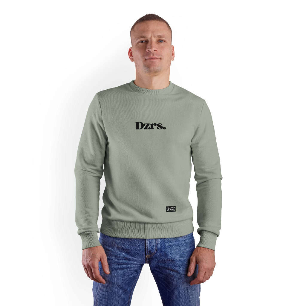 DEZIROSE Basic Sweater Crewneck Font Simpel (Sablon) Size M-XXL ( Pria &amp; Wanita )