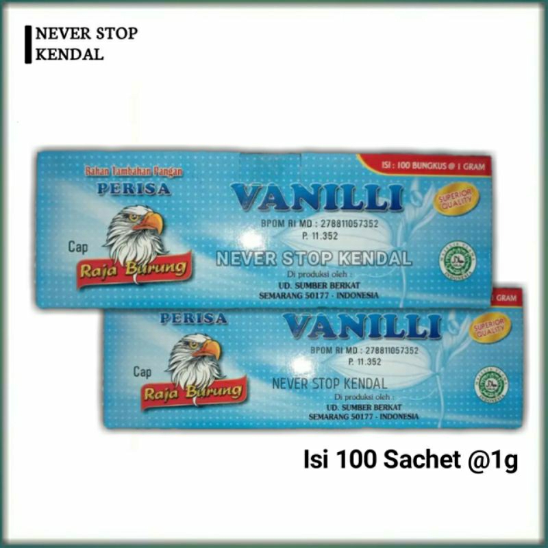 

Vanili Bubuk Cap Raja Burung 1 Pack @100sachet