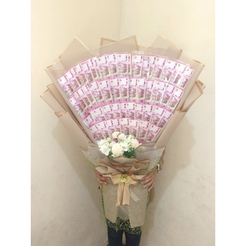 

[MONEY] Ready Bouquet Uang MAINAN Pecahan 100K Ukuran Besar| Buket Hadiah Wisuda/Ulang Tahun