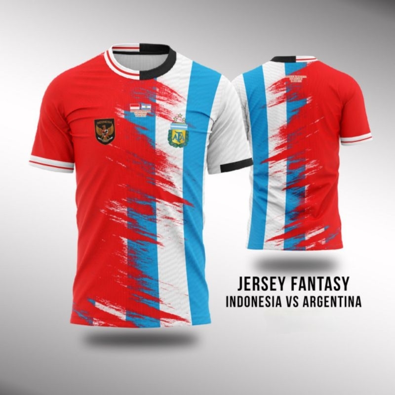 Kaos Jersey Indonesia Vs Argentina Fantasy