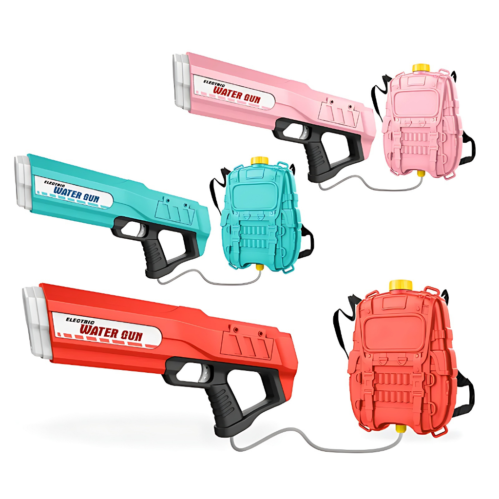 Pistol Air Ransel Elektrik Water Gun Game | Mainan Anak Laki Laki Tembak Tembakan Air | Kado Ultah Anak Cowok