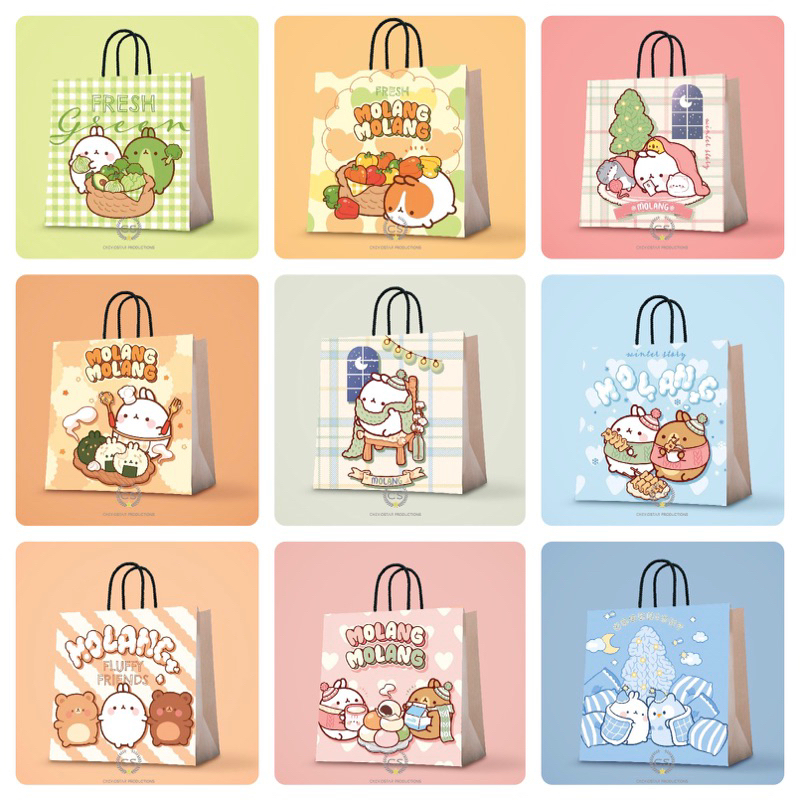 

Paperbag Custom Cheviostarr Molang Goodie Bag Ulang Tahun Anak Tas Kado Tas Kertas Hampers Birthday