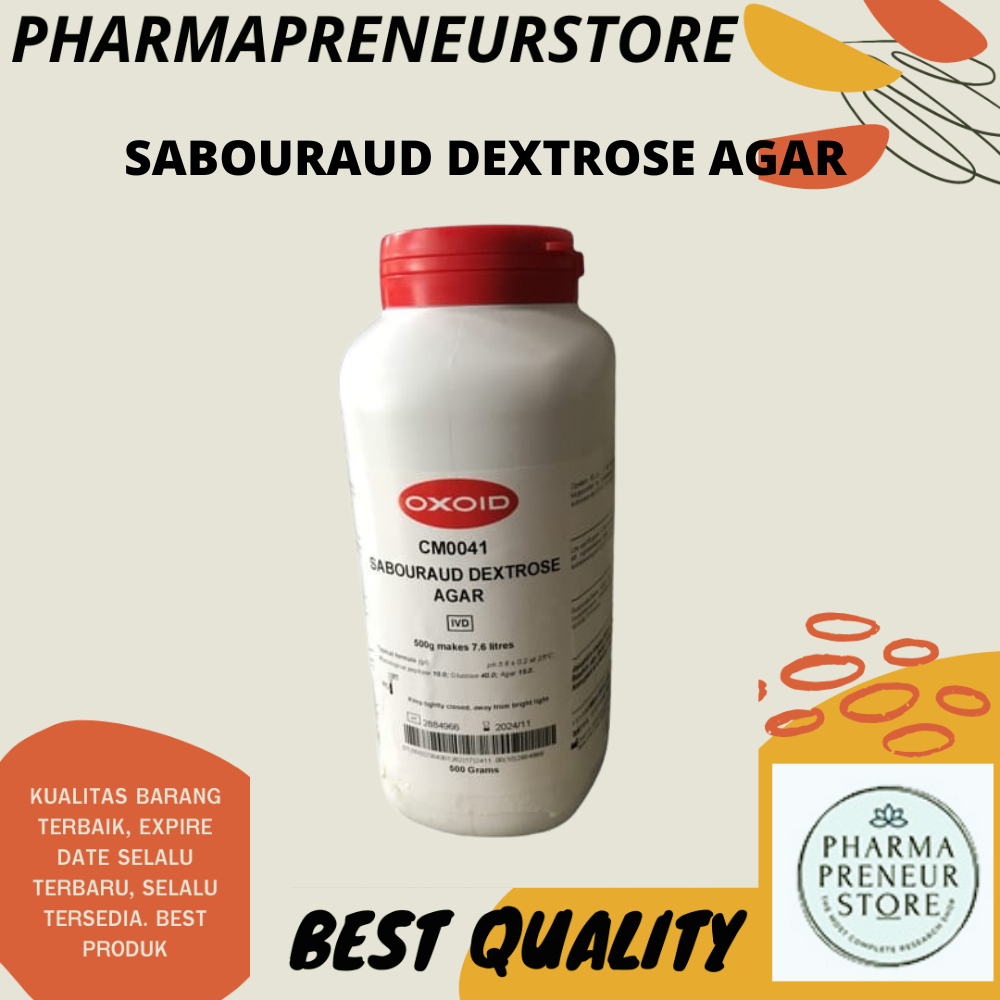 SABOURAUD DEXTROSE AGAR 500 GRAM OXOID BEST QUALITY