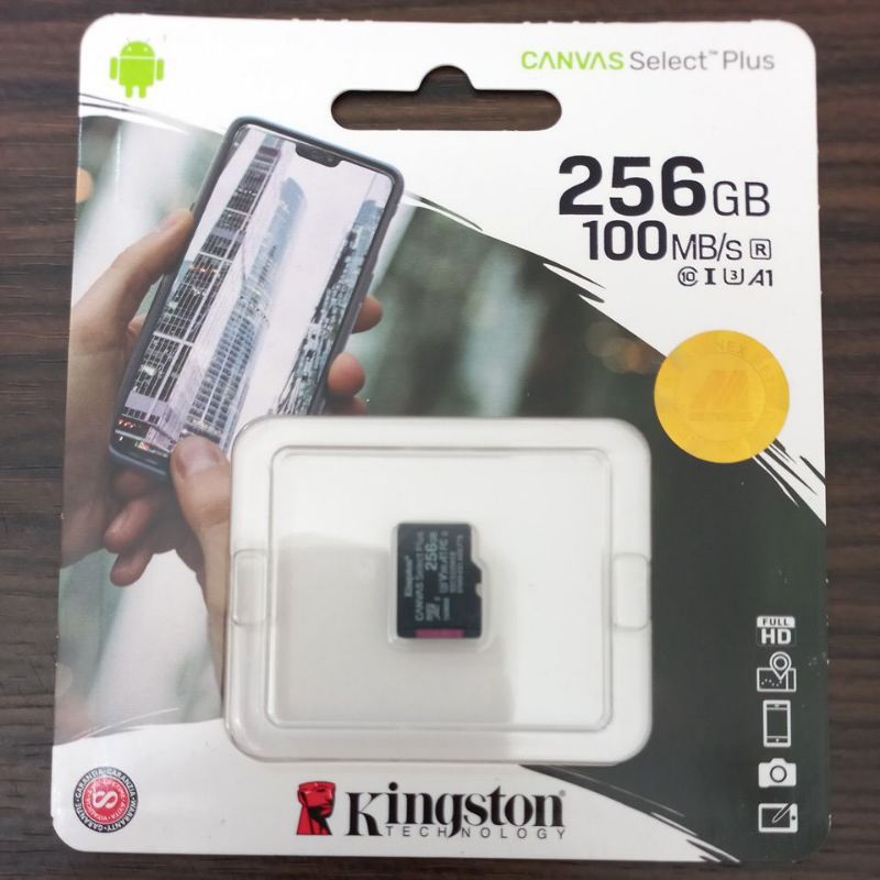 Memory Card MicroSD Kingston 256GB CLASS 10 Canvas Select Plus
