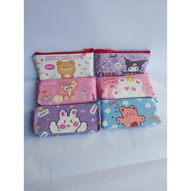 

Tempat pensil motif karakter hewan lucu Bahan kanvas